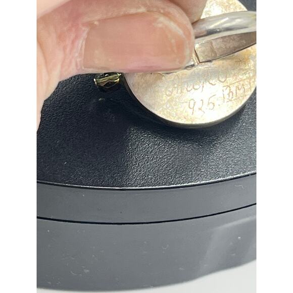 Vintage Mexican 925 Sterling Silver Pressed Flower Ring Signed AMIKO #1341 - Picture 14 of 16